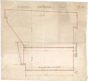 Billing, Hermann; Singen; Krankenhaus - Rundbau, Hauptgesims (Schnitt)