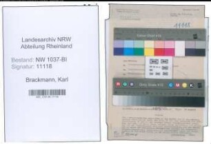 Entnazifizierung Karl Brackmann , geb. 22.04.1897 (Vertreter)