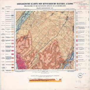 713 Baierbrunn, Geologische Karte des Königreichs Bayern, 1:25000