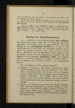 Stellung des Eigenschaftswortes.
