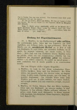 Stellung des Eigenschaftswortes.