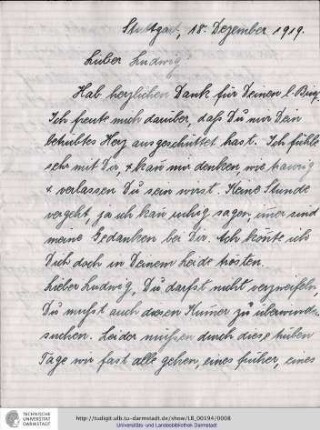 Brief vom 18.12.1919