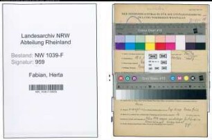 Entnazifizierung Herta Fabian , geb. 18.02.1910 ()