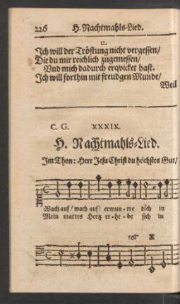 H. Nachtmahls-Lied.