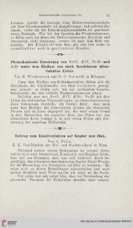 Photochemische Zersetzung von NaCl, KCl, NaBr und KBr unter dem Einfluss von stark brechbarem ultravioletten Lichte