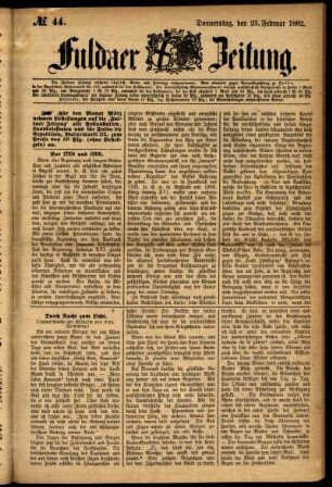 Ausgabe vom Donnerstag, den 23. Februar 1882.