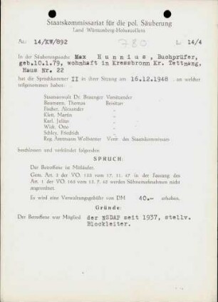 Hunnius, Max