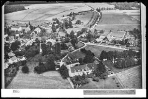 Ostrau. Stadtteilansicht mit Gaststätte Ostrauer Scheibe (vorn). Luftbild-Schrägaufnahme von Westsüdwest