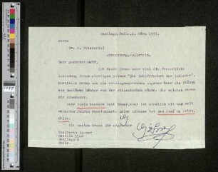 Brief an Dr. Georg Friederici