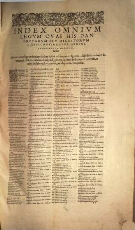 Corpvs Iuris Ciuilis, In quinque partes distinctum, 1. Qvarvm Prima, Historia iuris à Justiniano compositi, Institutionum Libri IIII, Epitome Institutionum, Digestorum seu Pandectarum Libri L. continentur. Quæ reliquis partibus includantur, quinta docebit pagina