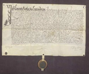Lorenz Kotler zu Krensheim verschreibt sich gegenüber der Nikolaus-Pfründe zu Grünsfeld wegen 40 1/2 Gulden.