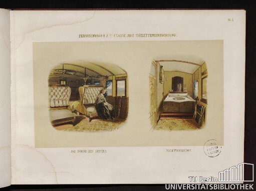 Bl. 5. Personenwagen 2.ter Classe mit Toiletteneinrichtung.