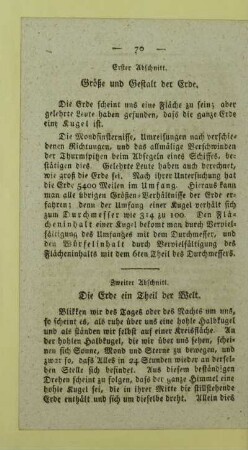 Erster Abschnitt. Größe und Gestalt der Erde