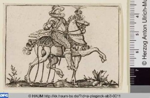Reiter nach rechts gewendet