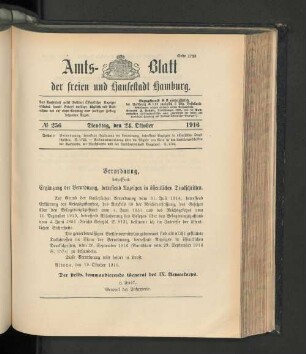 No. 256, 24. Oktober 1916