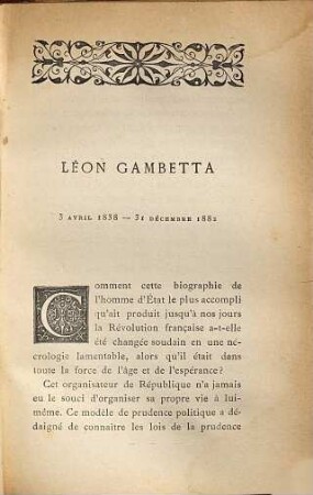 Léon Gambetta : Par Hector Depasse