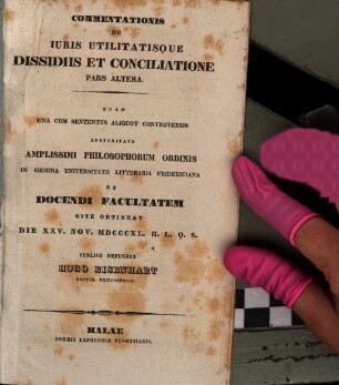 Commentationis de iuris utilitatisque dissidiis et conciliatione, Pars posterior
