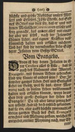 Vom Evangelio.