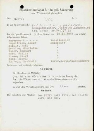 Linder, Karl