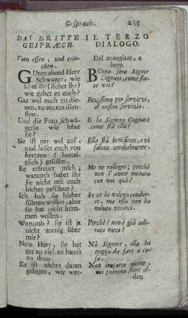 Das Dritte Gespraech : Il Terzo Dialogo