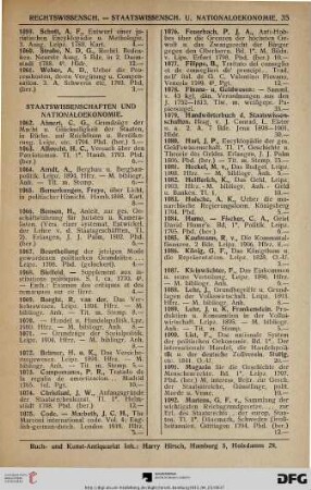 Staatswissenschaft und Nationaloekonomie (Nr.1062-1106)