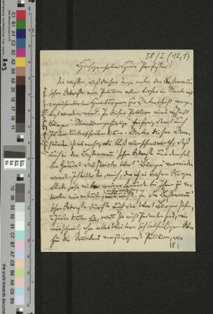 Brief an Prof. C. F. Wurm