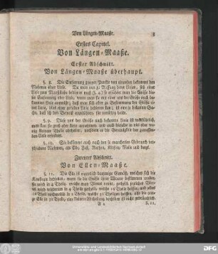 Zweyter Abschnitt. Von Ellen-Maaße.