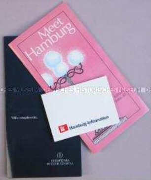 Reiseführer (Heft) Hamburg mit kleinem Stadtplan als Werbegeschenk der Firma Reemtsma