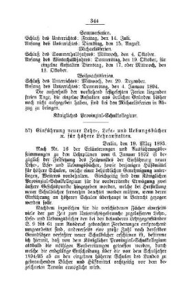 Einführung neuer Lehr-, Lese- und Uebungsbücher etc. für höhere Lehranstalten : [D. Höhere Lehranstalten]
