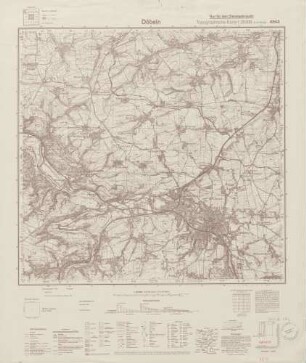 4844 Döbeln, Topographische Karte 1:25000 (4cm - Karte)