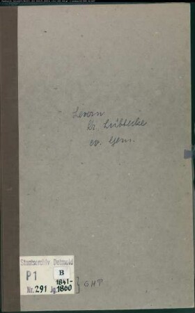 Kirchenbuchduplikat der evangelischen Gemeinde Levern, Kreis Lübbecke (GHT 1841-1860) (Gemeinde: Evangelische Gemeinde Levern)