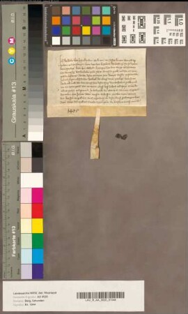 Der Kölner Bürger Wilhelm von Lysenkirchen quittiert Herzog Wilhelm über dreieinhalb Gulden Leibrenten.