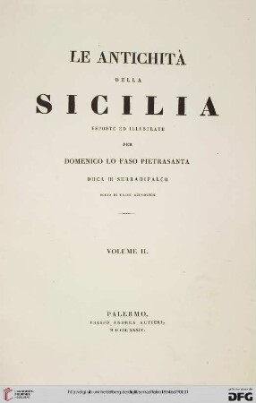 Band 2: Le antichità della Sicilia