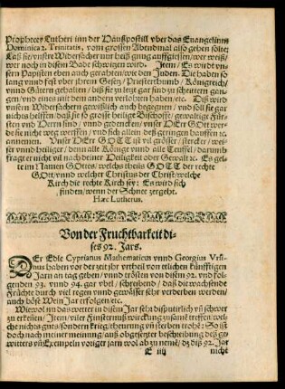 Von der Fruchtbarkeit dises 92. Jars.