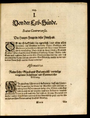 I. Von der Erb-Sünde