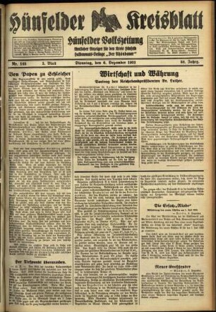 Zweite Ausgabe vom Dienstag, den 06. Dezember 1932.