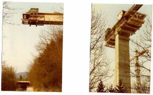 Kochertalbrücke, km 679,942 - 681,070 Gebaut Oktober 1976 - 15.Oktober 1979. Freivorbau