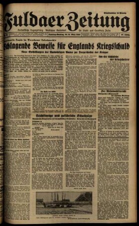 Ausgabe vom Samstag, den 30. März 1940.