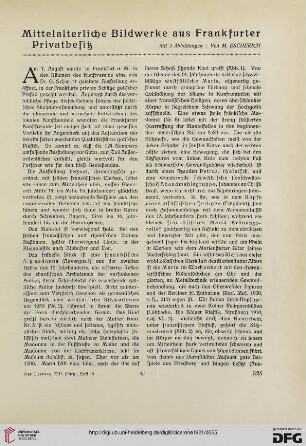 13.1921: Mittelalterliche Bildwerke aus Frankfurter Privatbesitz
