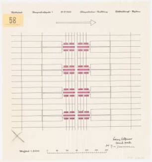 Städtebau, Stegreifaufgabe 1 Sommersemester 1932: Kurzarbeiter-Siedlung 1:2000