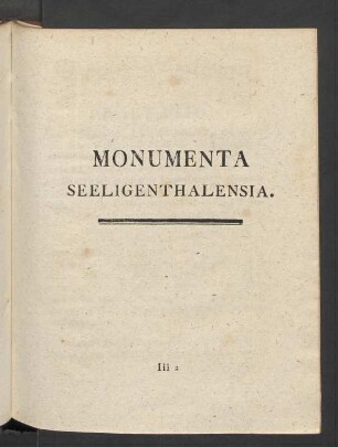 Monumenta Seeligenthalensia
