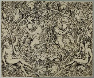 Bildtapete mit Satyrn und Nymphen