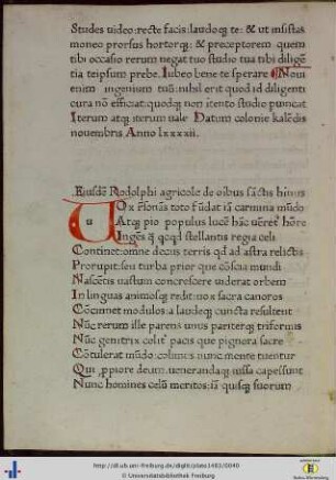 Agricola, Rodolphus: Varia carmina