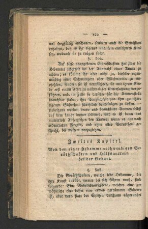 Zweites Kapitel. Von den einer Hebamme nothwendigen Geräthschaften ...