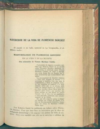 Alrededor de la vida de Florencio Sánchez