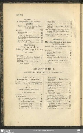 Gruppe XIII. Maschinen Und Transportmittel