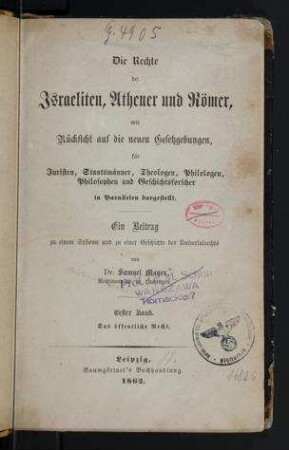 Das öffentliche Recht : [= Bd 1] / Samuel Mayer