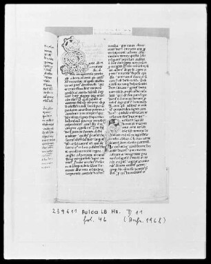 Nekrolog, Welfenchronik und Heiligenviten — Initiale M?, Folio 46 recto