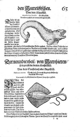 Der neundte theil/ von Meerthieren/ so begreifft die breiten Krospelfisch