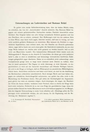 Untersuchungen am Ludovisischen und Bostoner Relief
